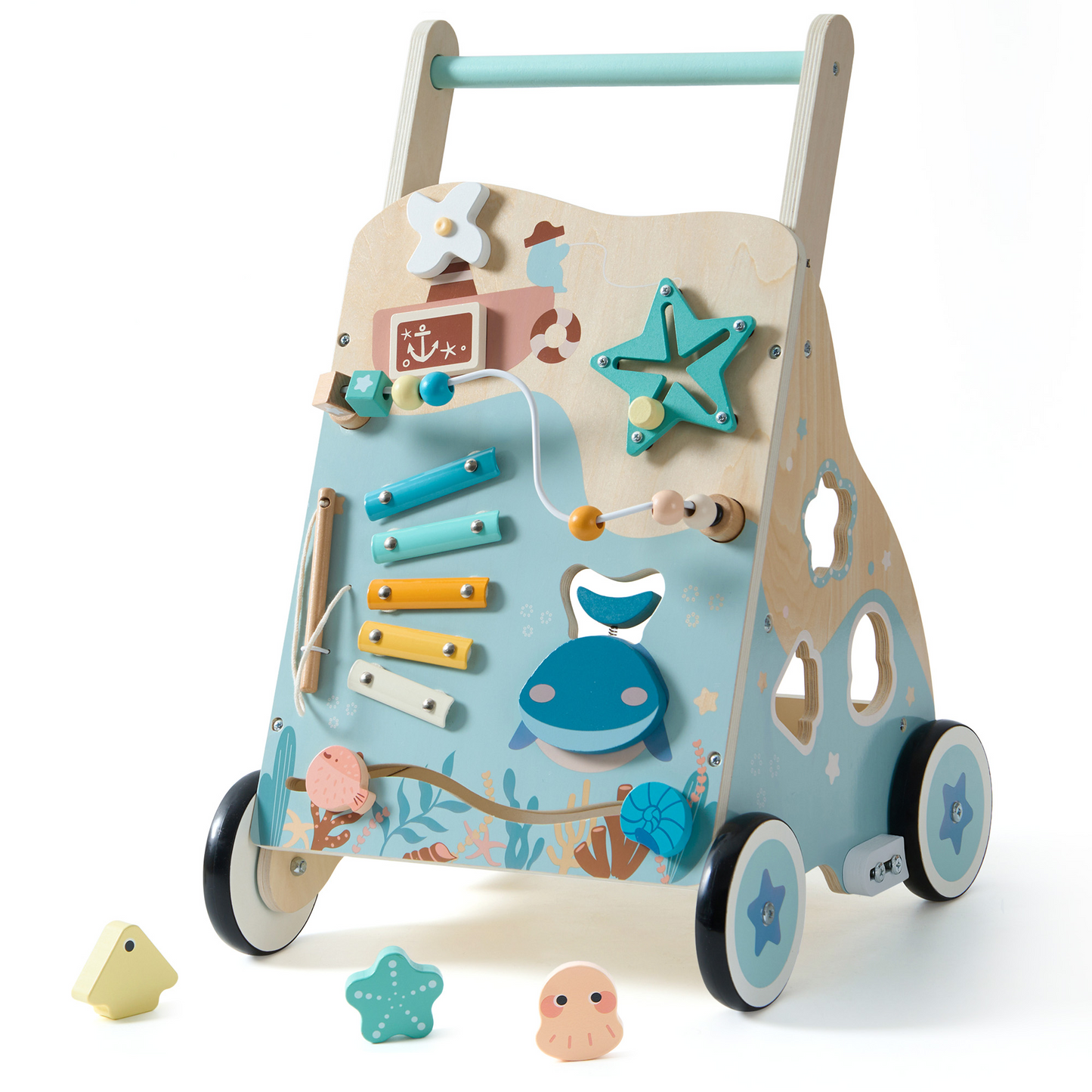 Baby Push Walker Wooden Ocean Themed