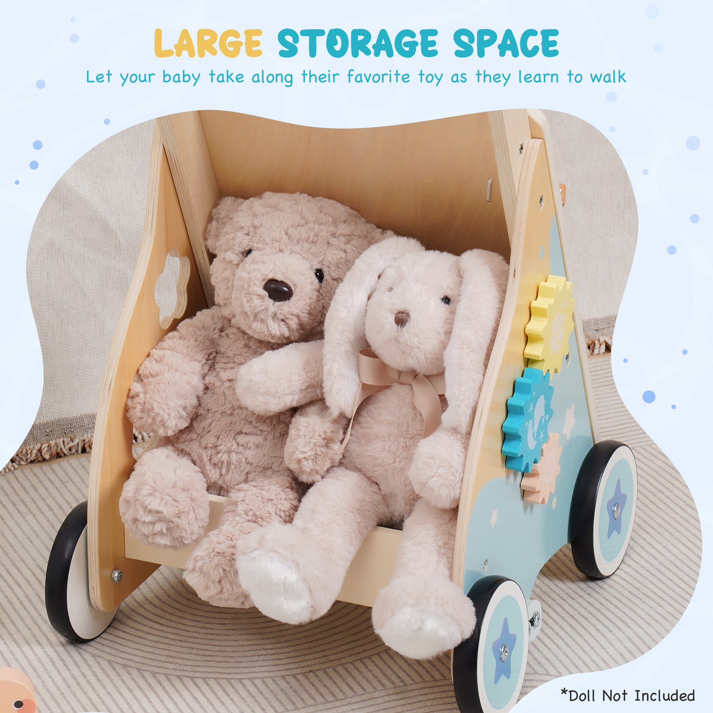 Baby Push Walker Wooden Ocean Themed