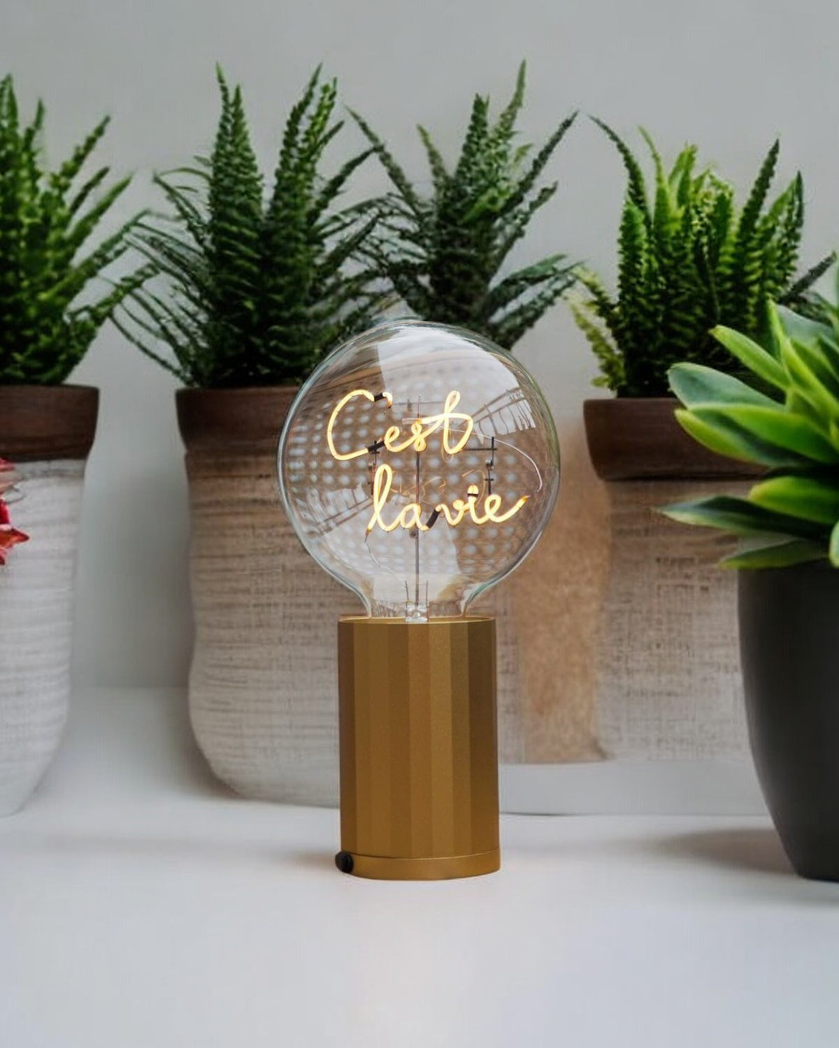 Bulb C'EST LA VIE Amber with Base Table Lamp PORTABLE