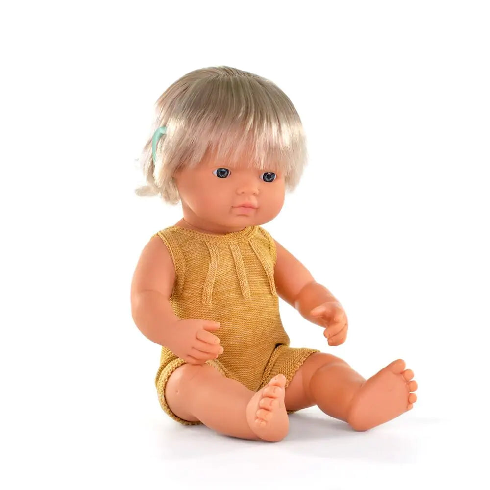 Caucasian Girl with hearing device 15" Colourful Edition