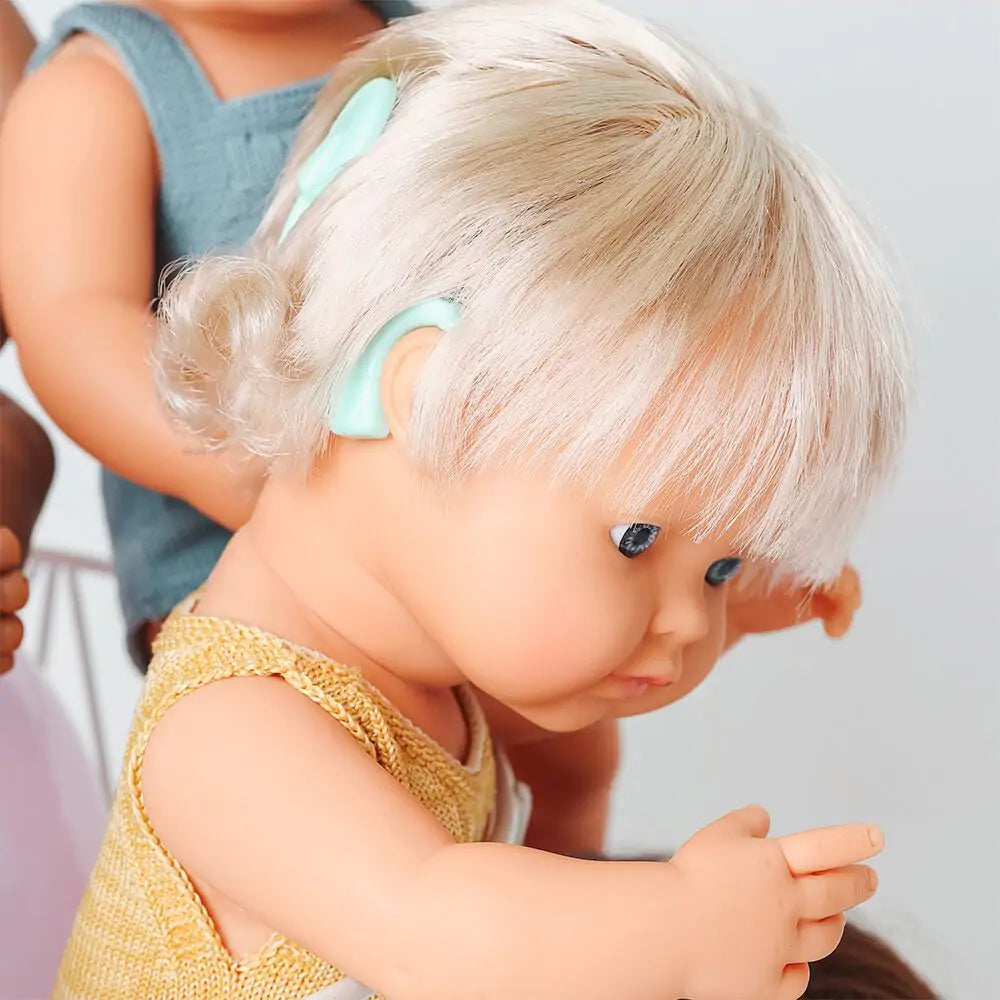 Caucasian Girl with hearing device 15" Colourful Edition