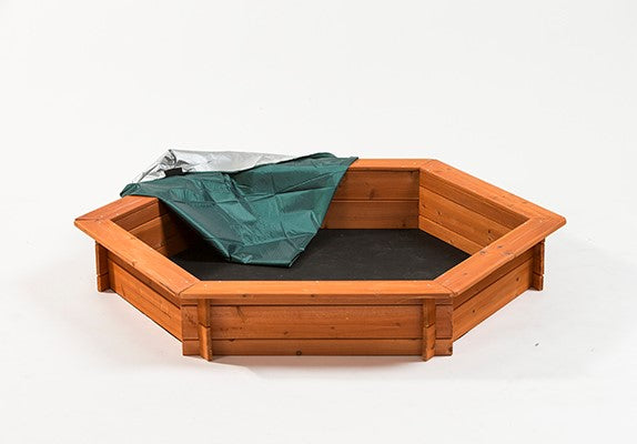 Hexagon Wooden Sandbox with Cover