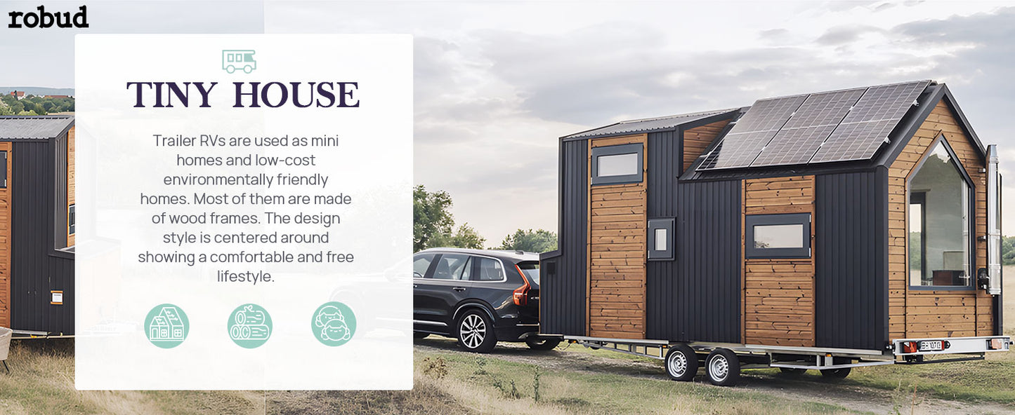 Wooden Realistic Tiny Home Camper Van Dollhouse