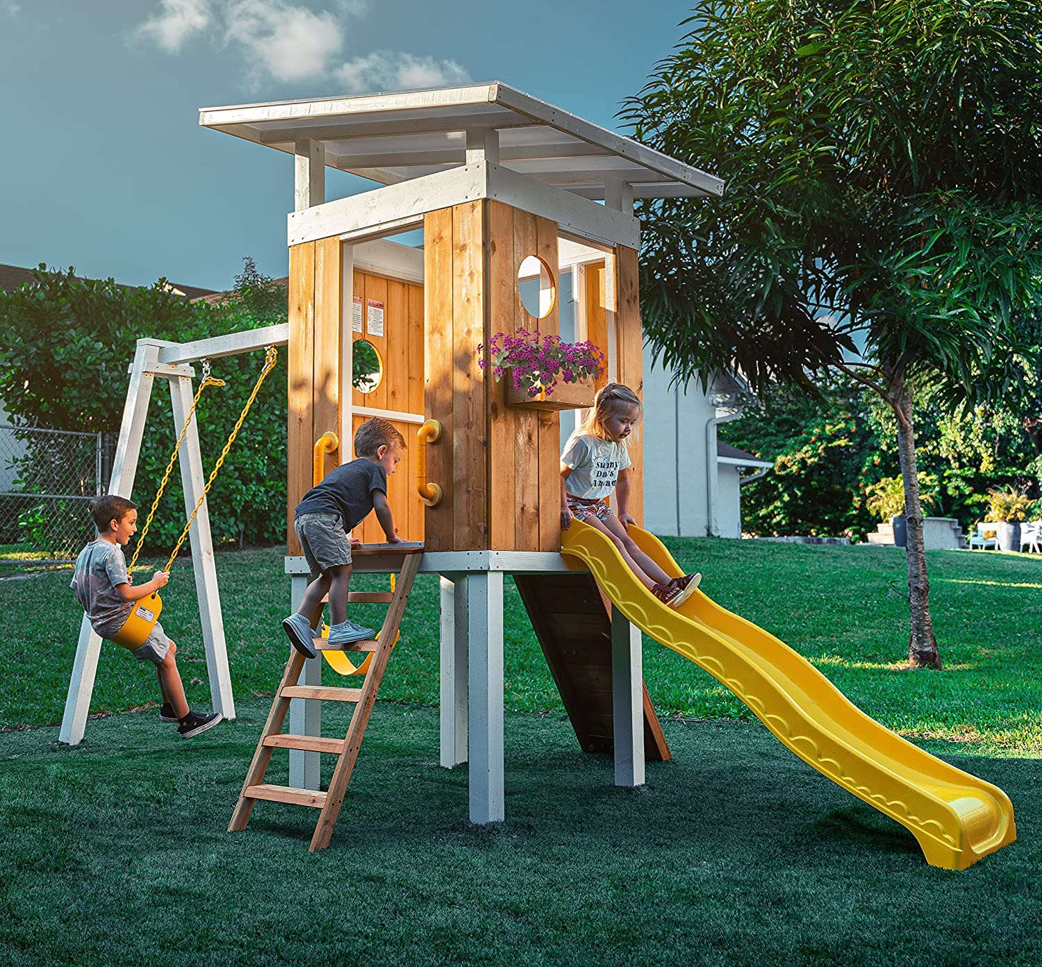 Backyard swing sets online