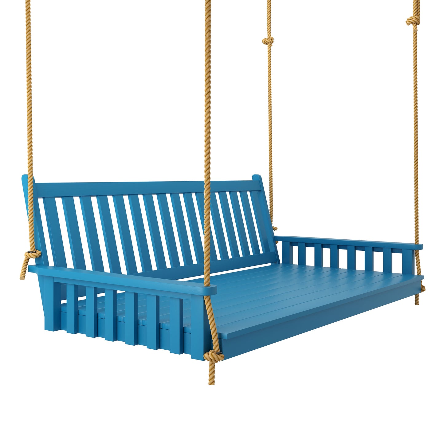 Keystone Amish Co. 4 Foot Franklin Porch Swing Bed, Carribean Blue Paint
