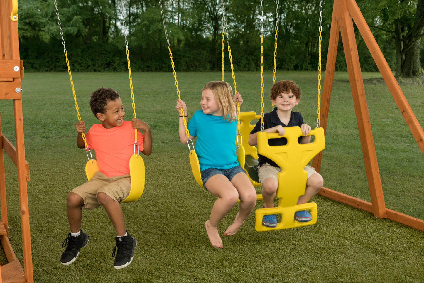 Sky View Wooden Swingset