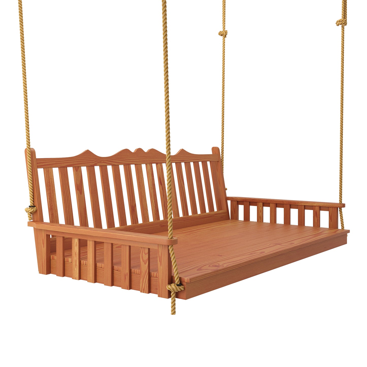 Keystone Amish Co. Twin York Porch Swing Bed, Cedar Stain