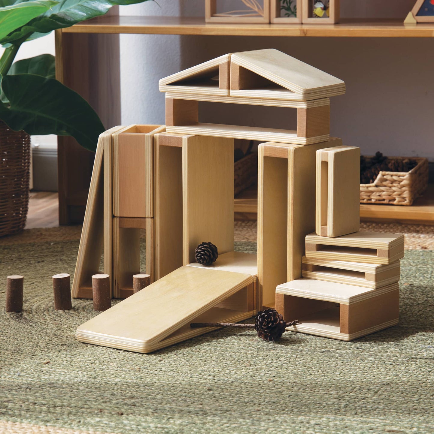 Mini Hollow Blocks-Set of 16