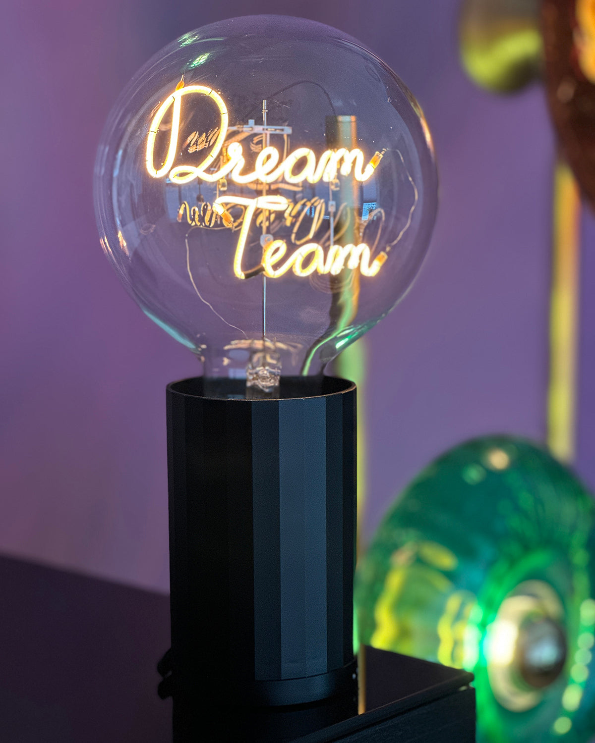 Bulb DREAM TEAM Amber with Base Table Lamp PORTABLE