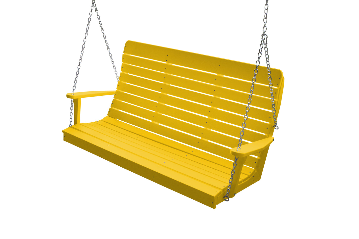Keystone Amish Co. 4 Foot Salem Composite Poly Porch Swing, Lemon Yellow