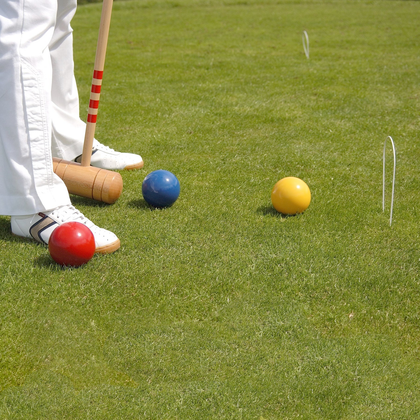 6-Player Croquet Set with Wooden Trolley