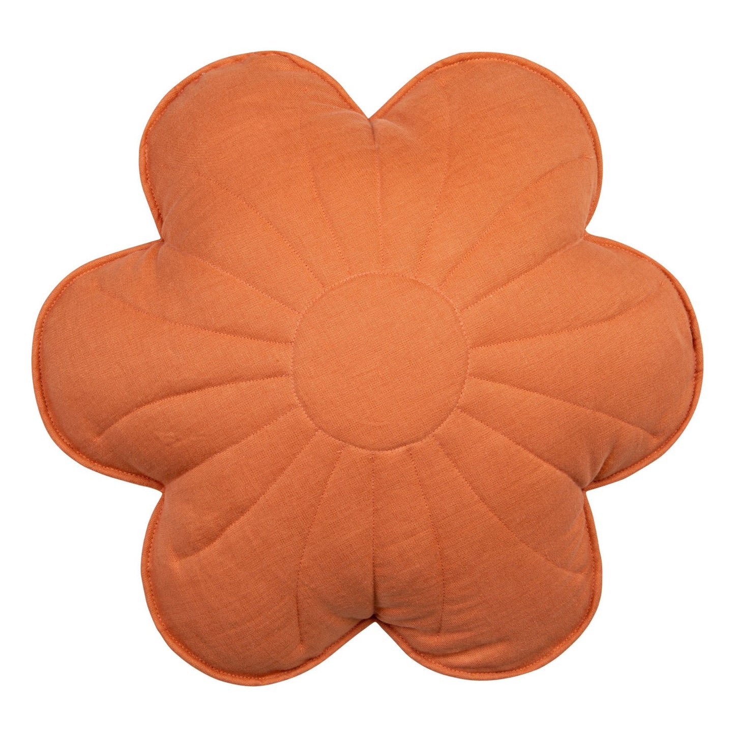 Linen Papaya Flower Pillow