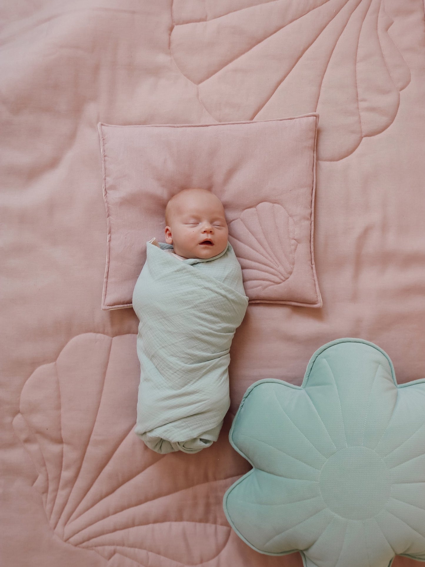 Muslin Mint Baby Swaddle Blanket