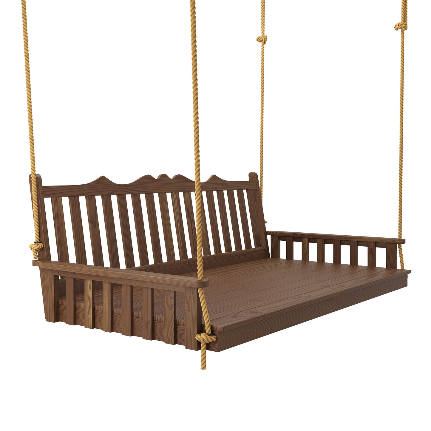 Keystone Amish Co. 6 Foot York Porch Swing Bed, Mushroom Stain