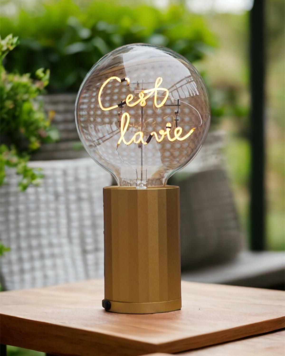 Bulb C'EST LA VIE Amber with Base Table Lamp PORTABLE