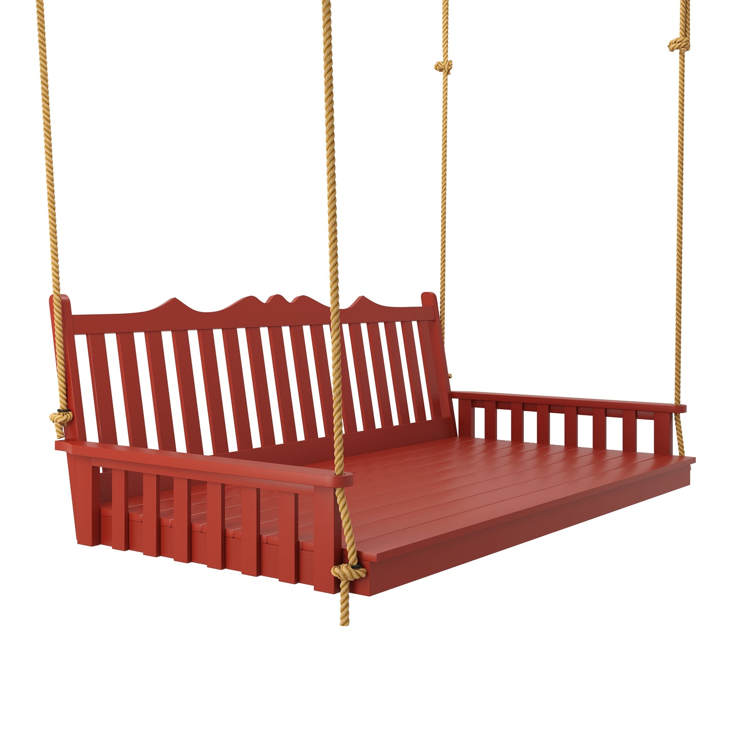 Keystone Amish Co. 4 Foot York Porch Swing Bed, Tractor Red Paint