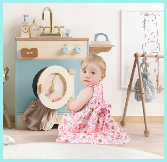 Tiffany Classic Wooden Laundry Set | Blue - Oliver Ruffus