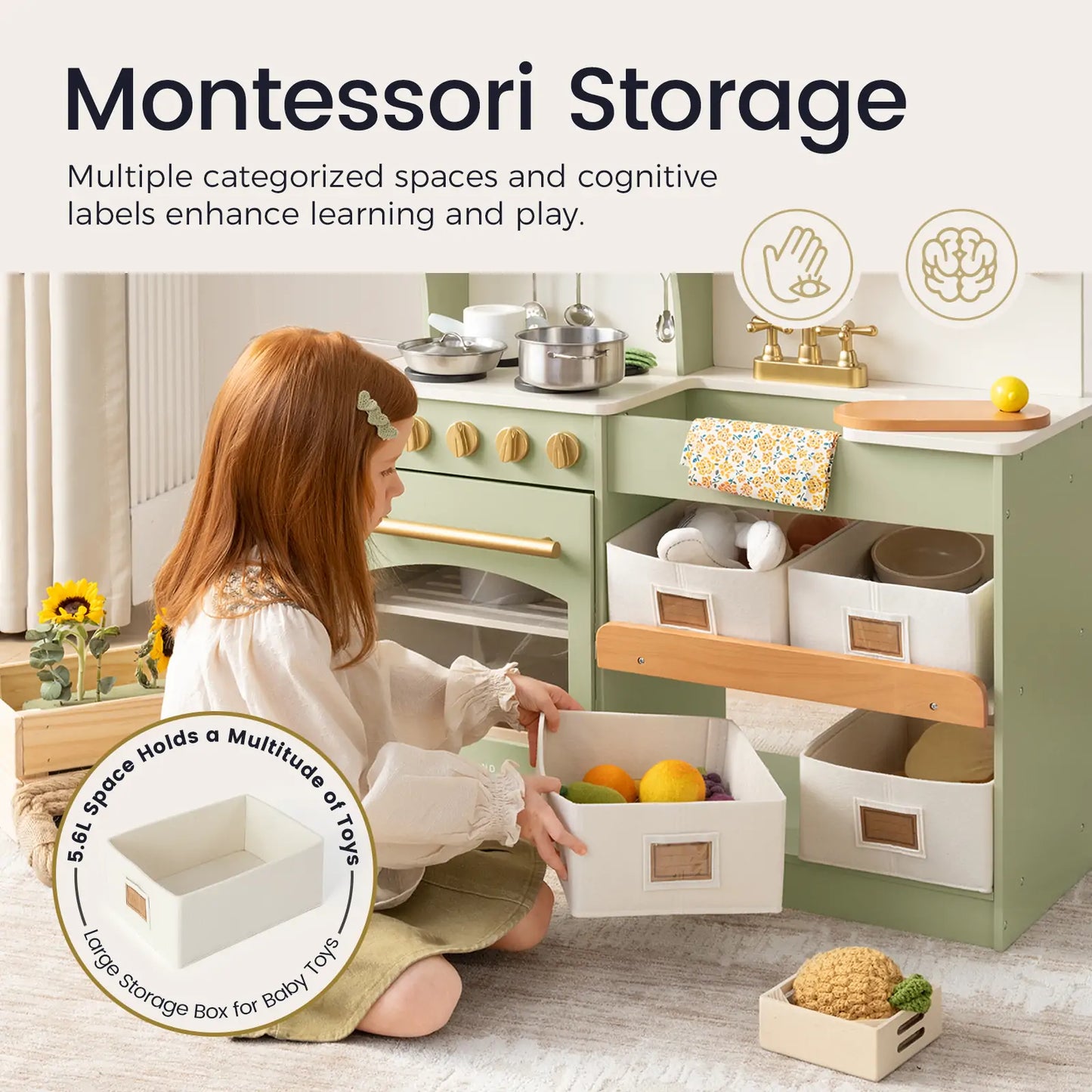 Tiny Land® Serenity Play Kitchen - Sage Green