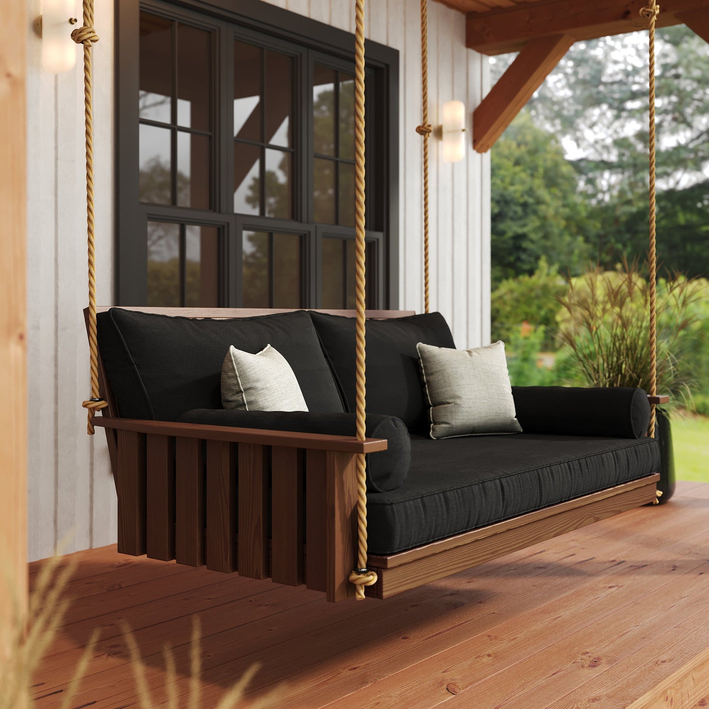 Keystone Amish Co. Twin The Weston Porch Swing Bed, Carribean Blue Paint