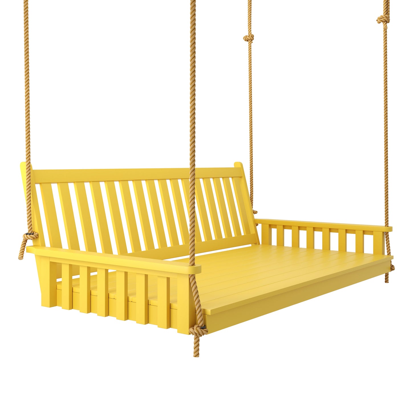 Keystone Amish Co. Twin Franklin Porch Swing Bed, Canary Yellow Paint
