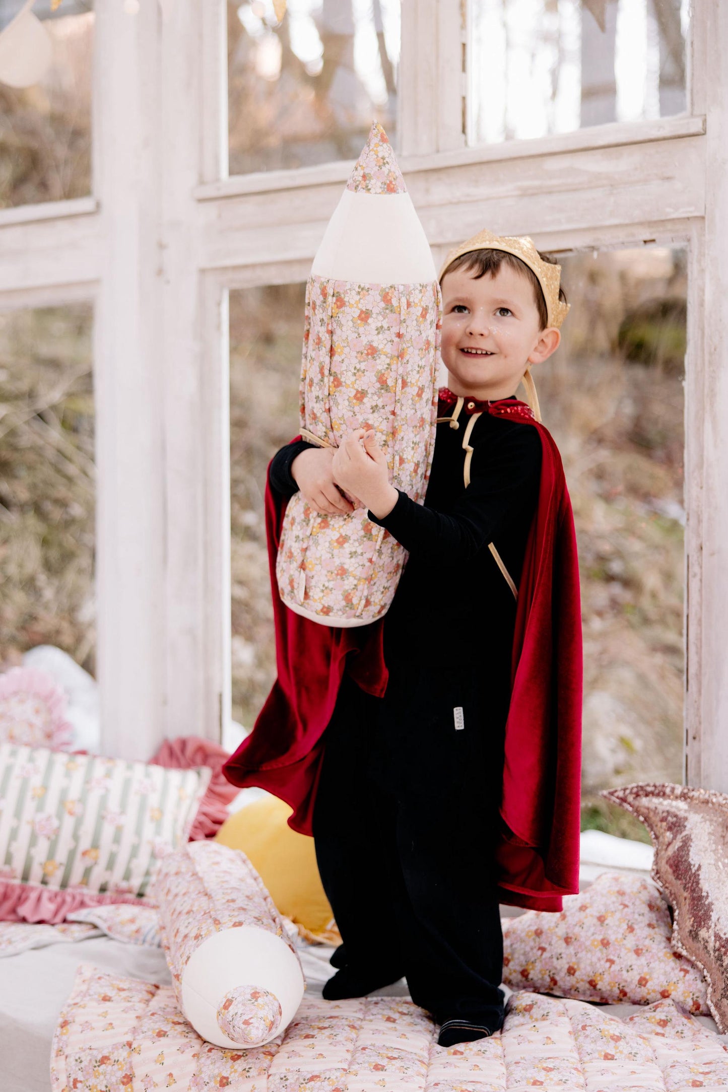 "Green Garden" Cotton Crayon Pillow