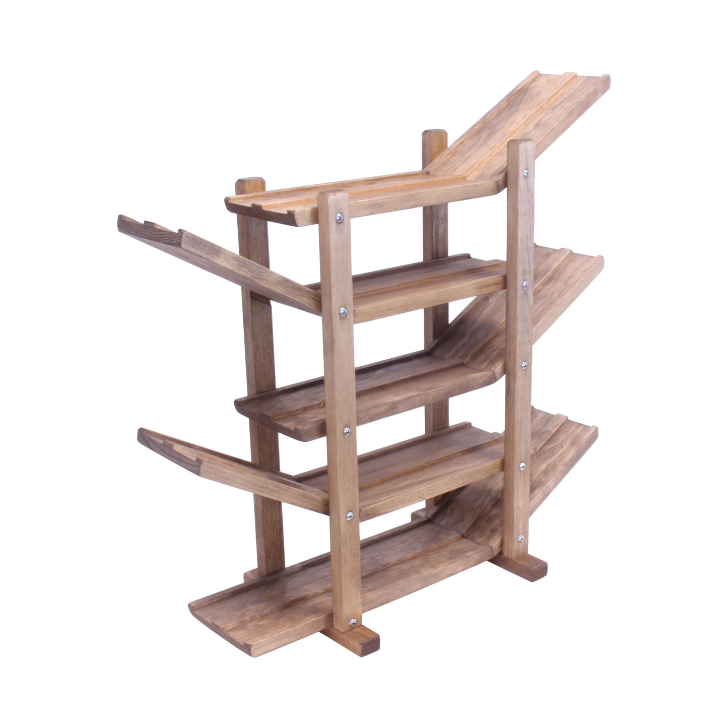 Amish-Made Wooden Double Car Roller Racetrack Toy