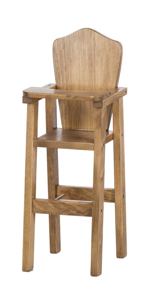 Amish-Made "Rebekah's Collection" Wooden Doll High Chair Toy