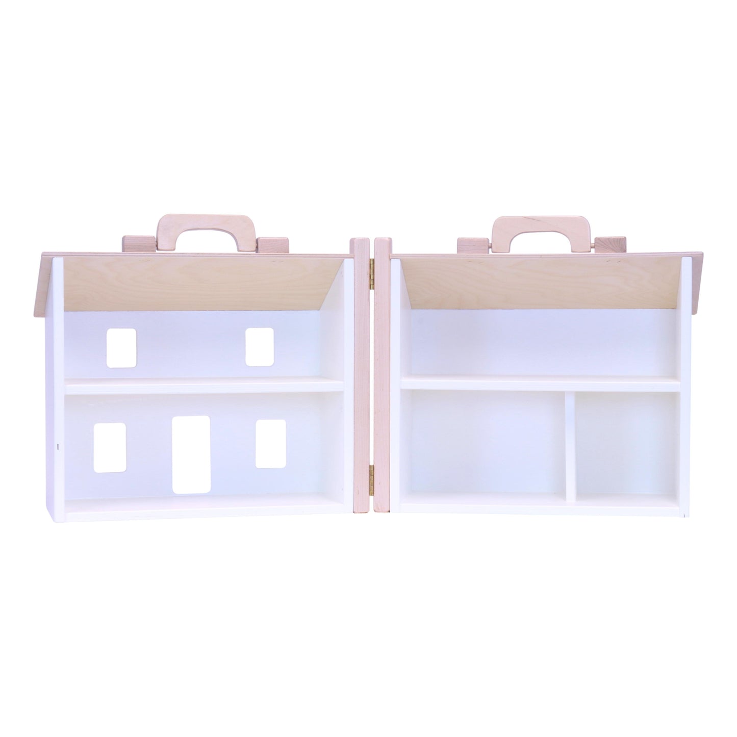 Wooden Doll House Toy with 16 Piece Doll-House Furniture Set