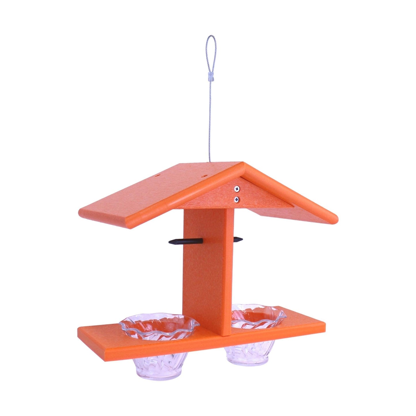 Oriole Bird Feeder, Double-Cup Jelly Feeder with Pegs for Oranges