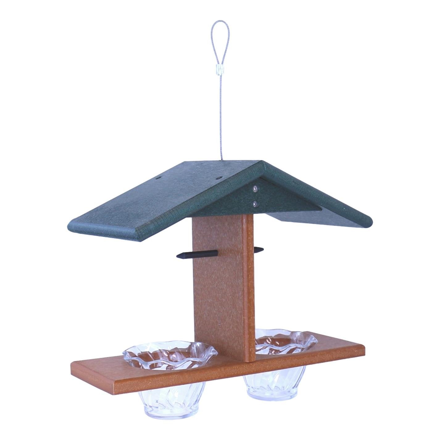 Oriole Bird Feeder, Double-Cup Jelly Feeder with Pegs for Oranges