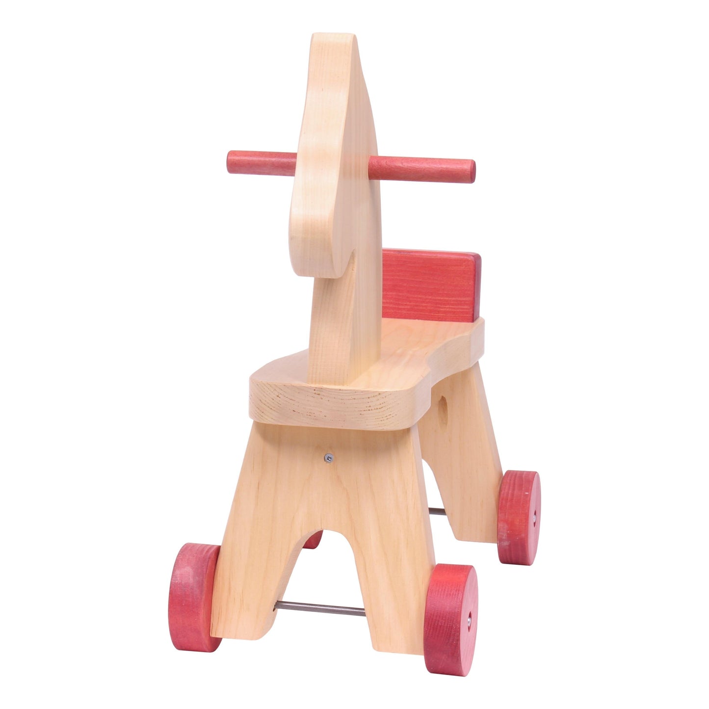 Amish-Made Wooden Riding Horse Toddler Ride-on Toy