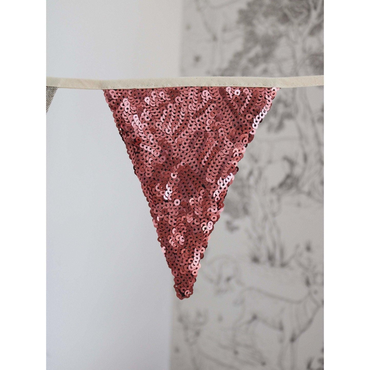 Pink and Grey Sequin Garland