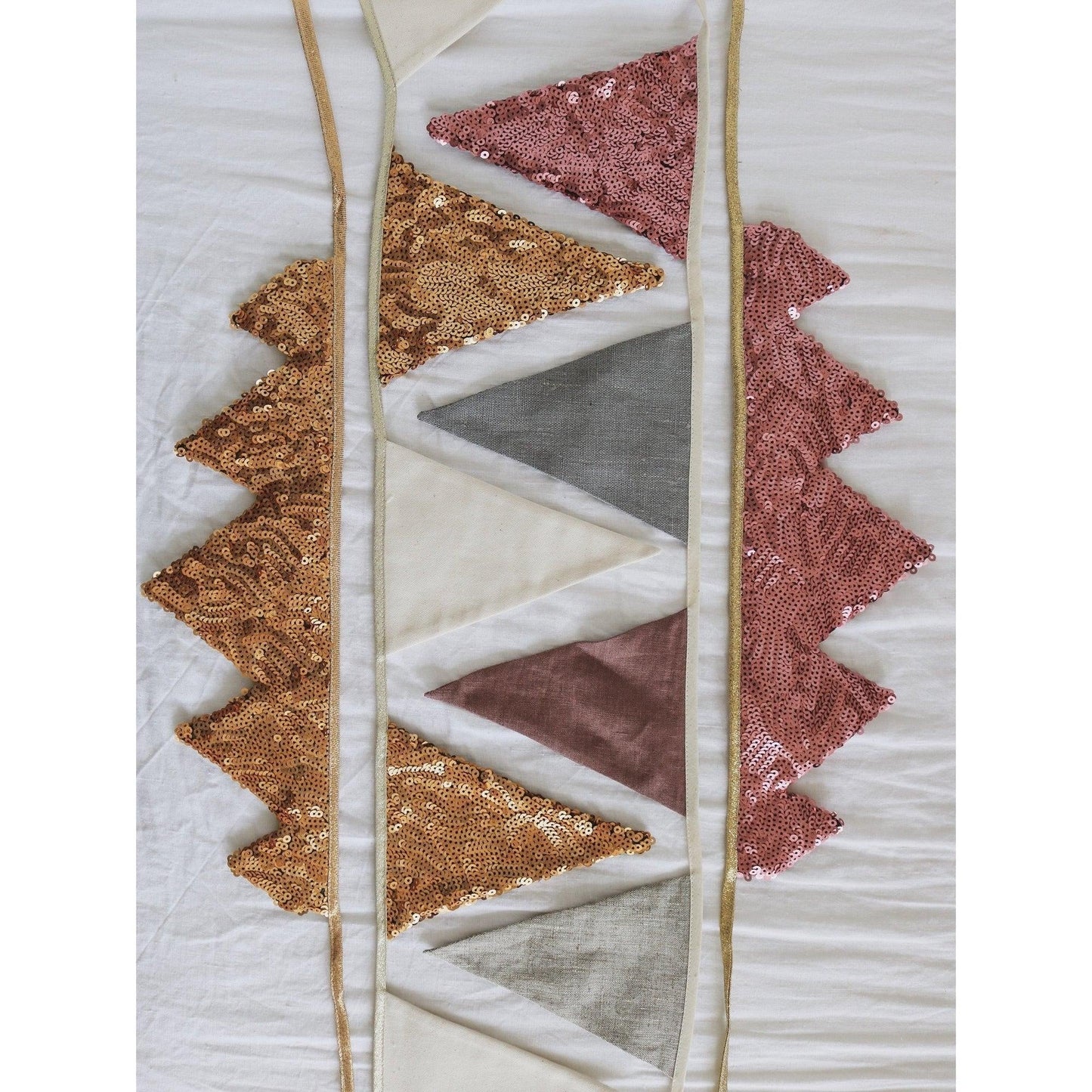 Pink and Grey Sequin Garland