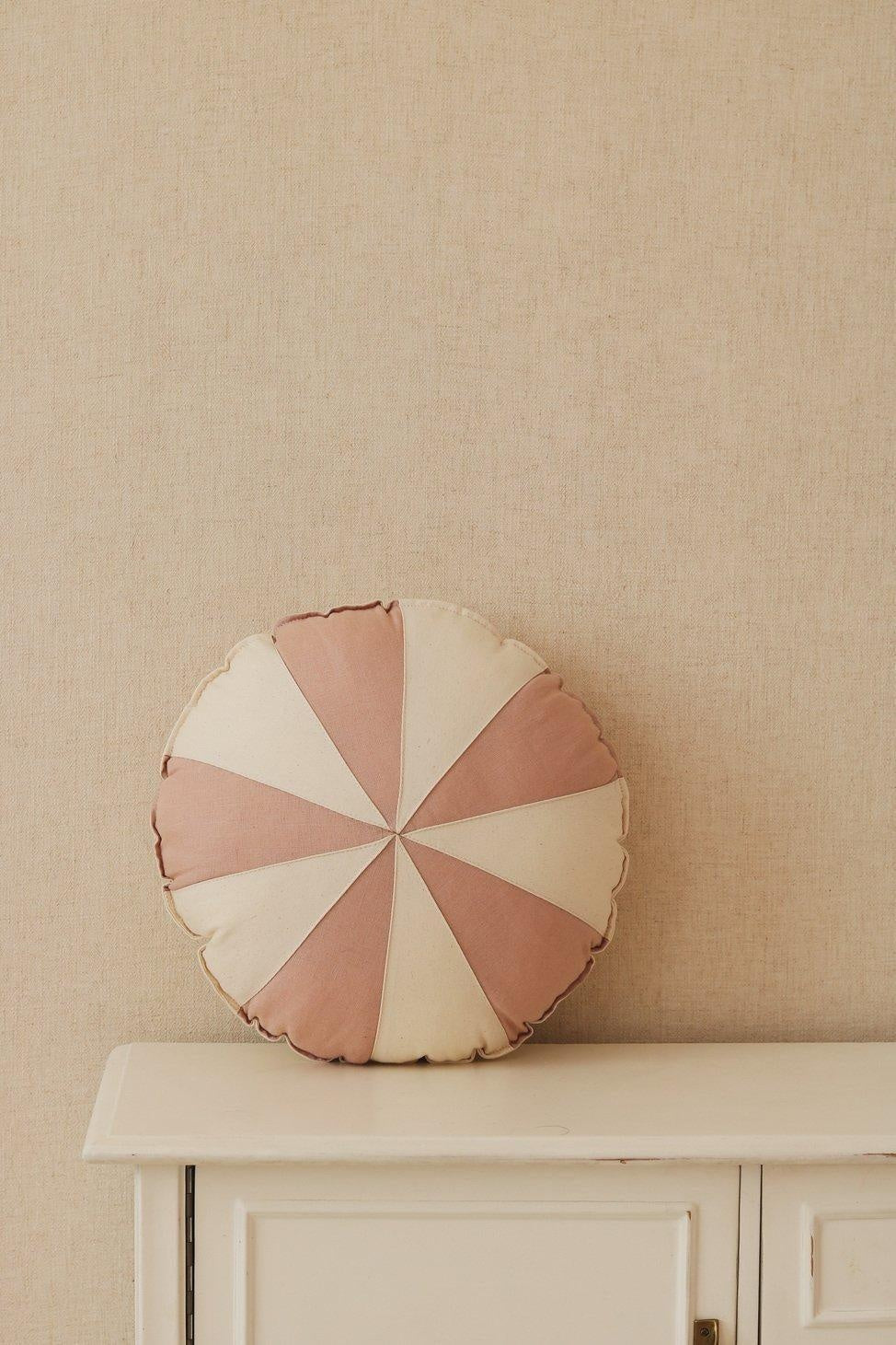 Pink Circus Round Patchwork Pillow