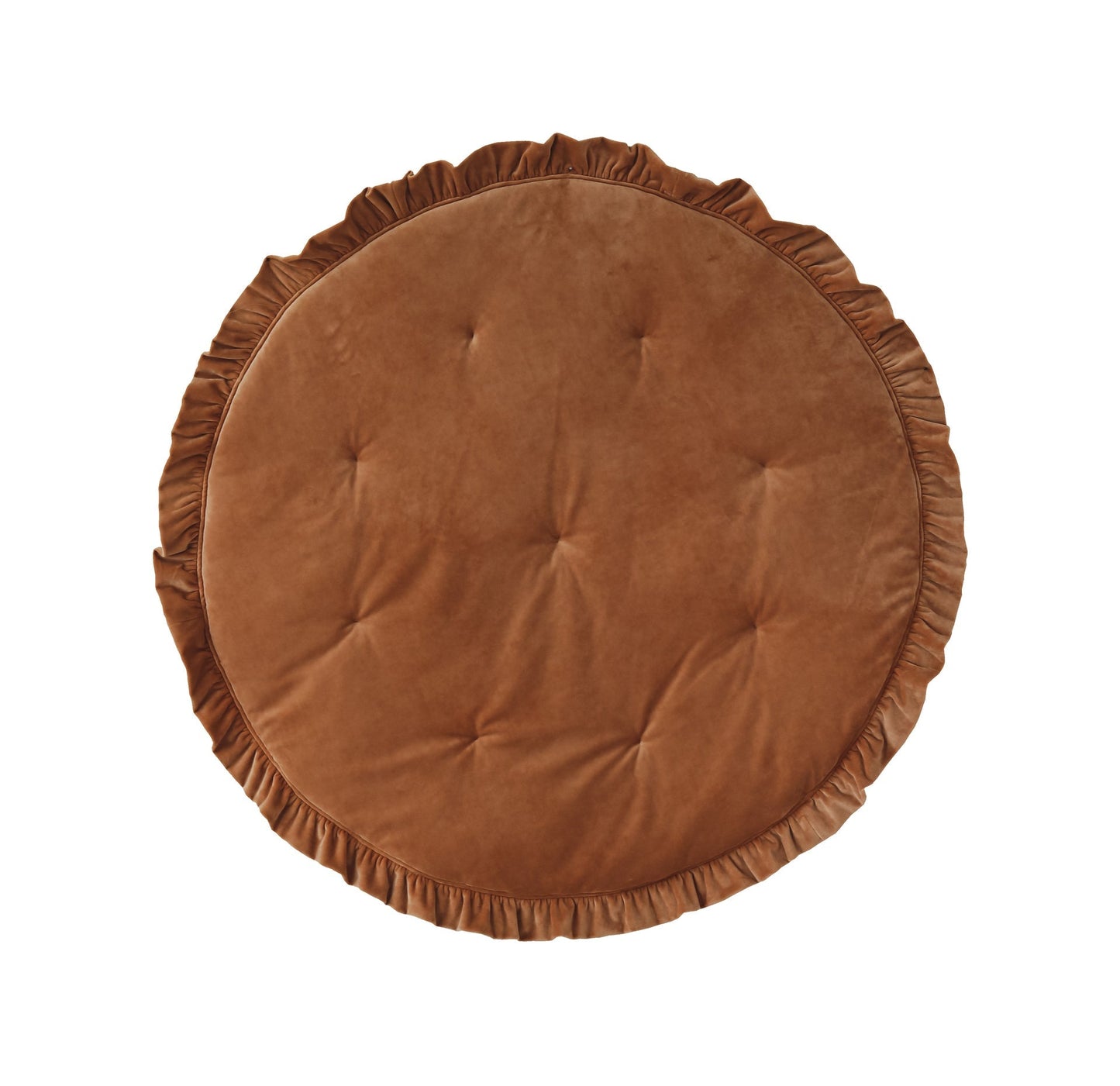 Soft Velvet Caramel Mat with Frill