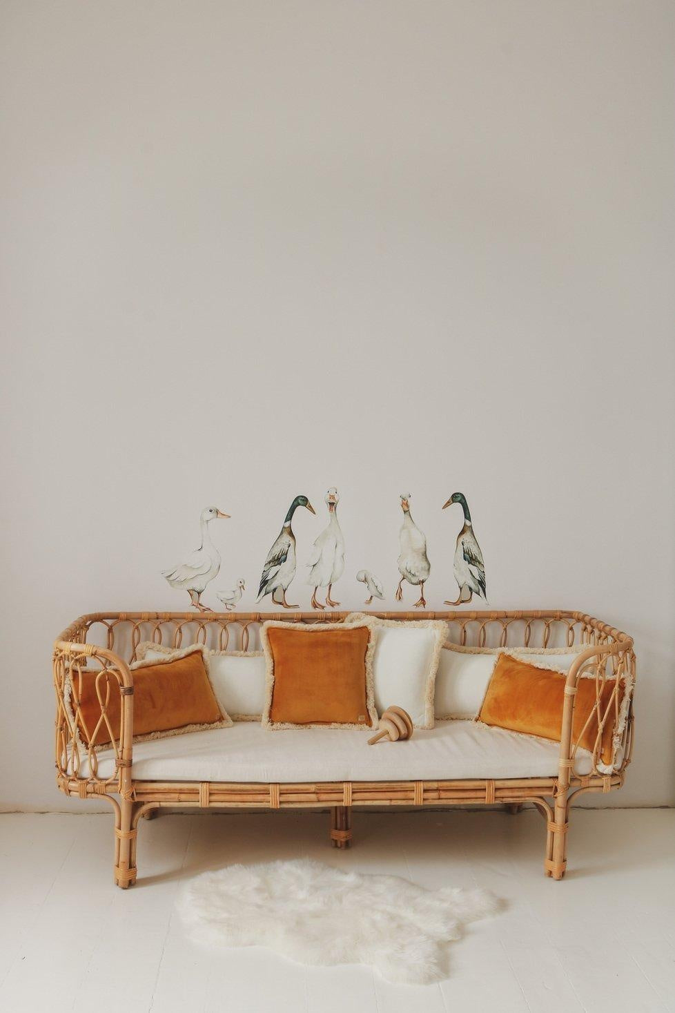 Soft Velvet White Pillow with Fringe
