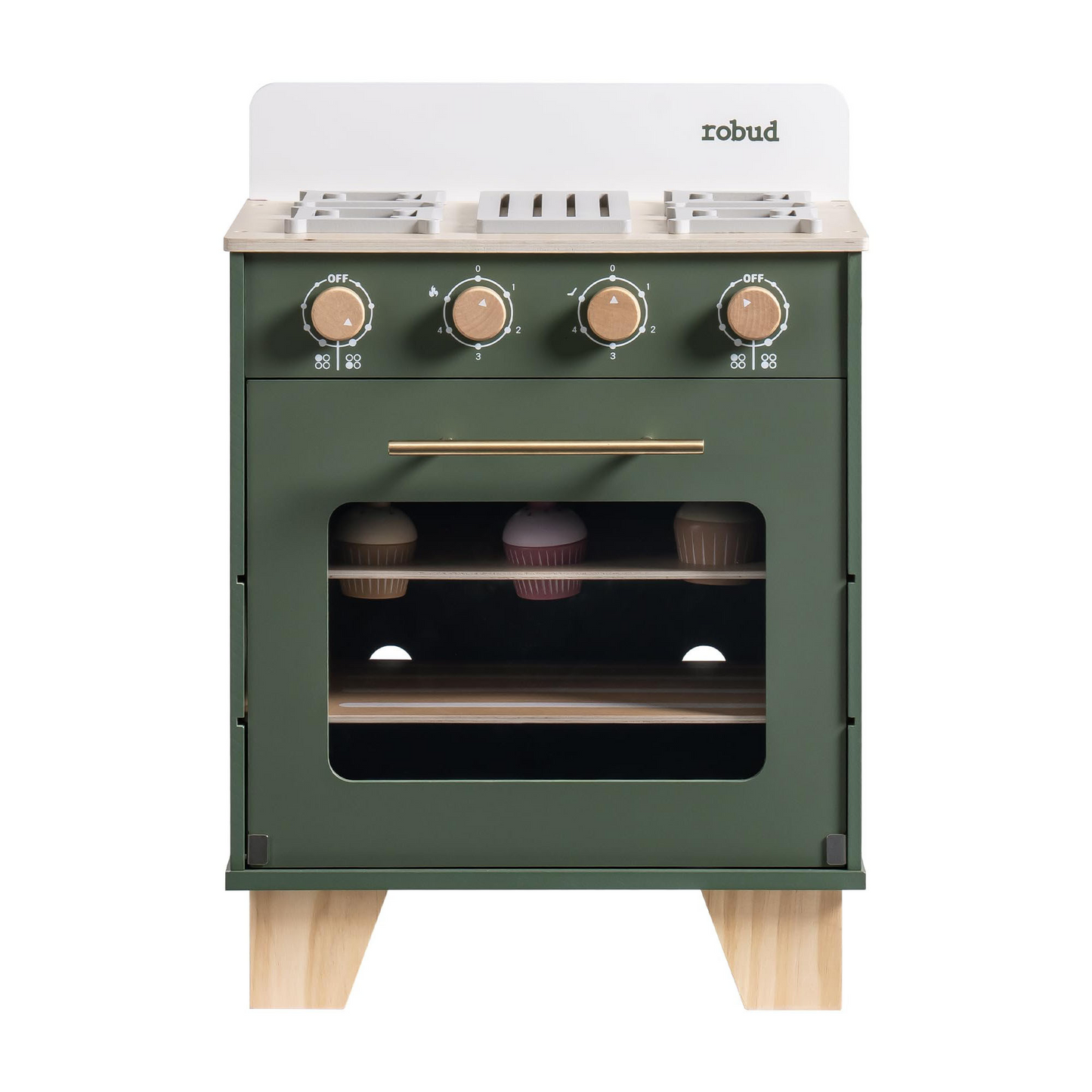 Vintage Green Wooden Play Oven