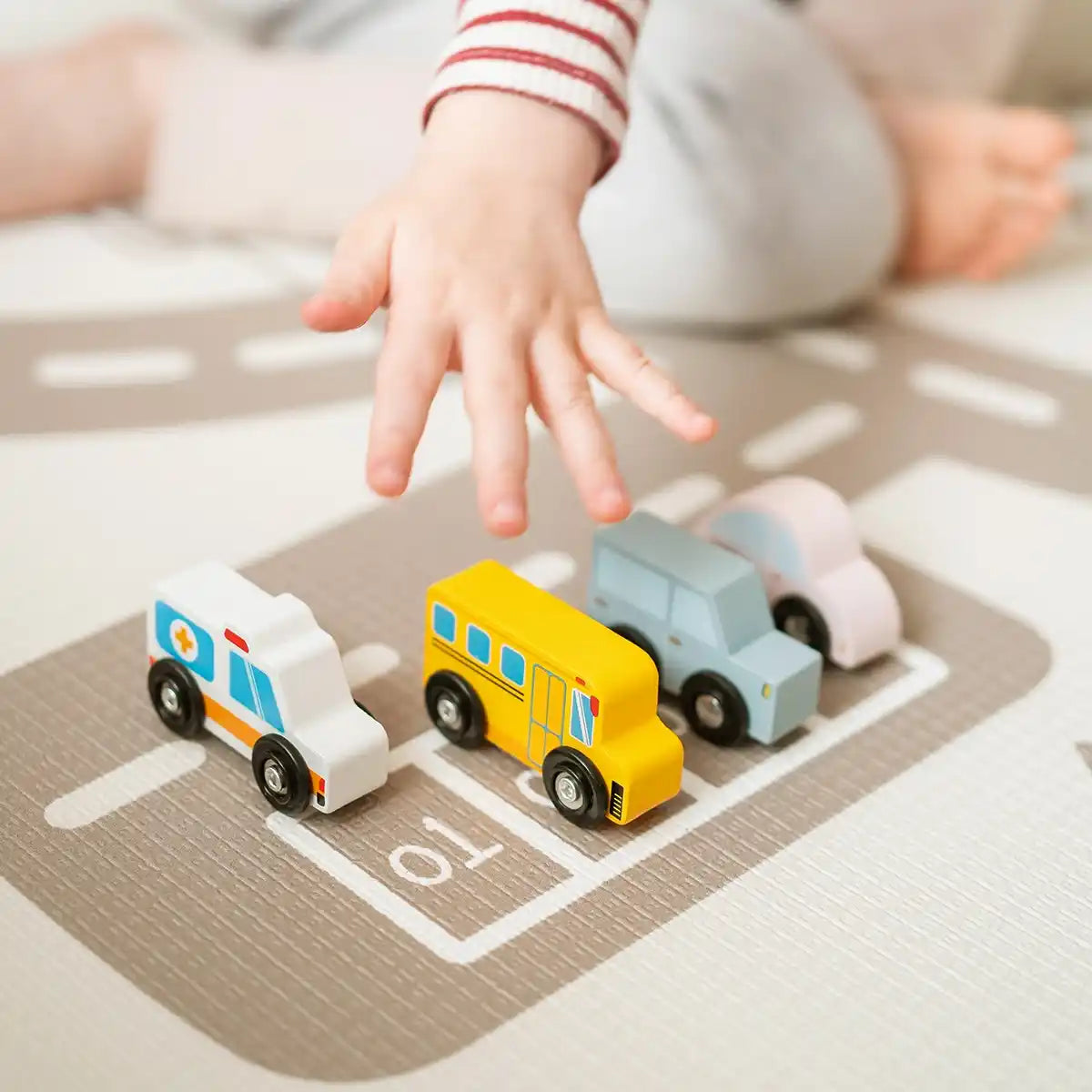 Tiny Land® Double-Sided Baby Playmat Urban Zoo Adventure