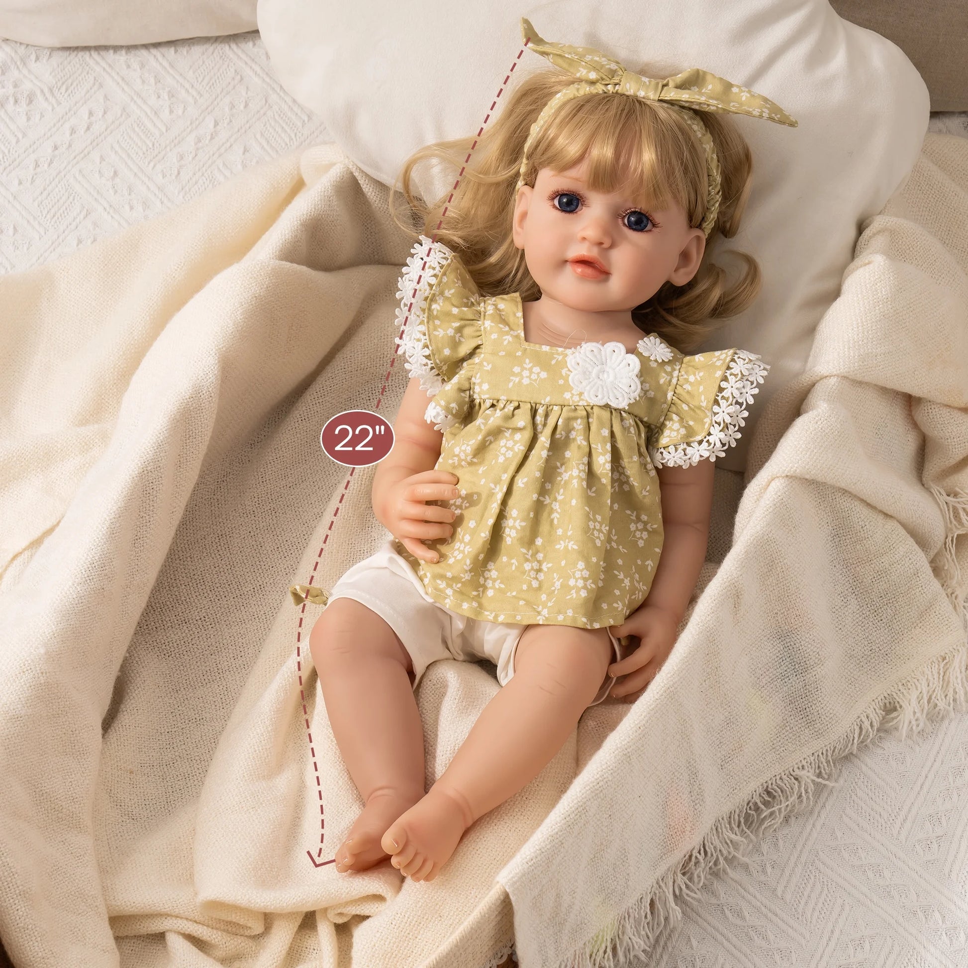 Lifelike Baby Doll 22" with Two Outfits - Oliver Ruffus