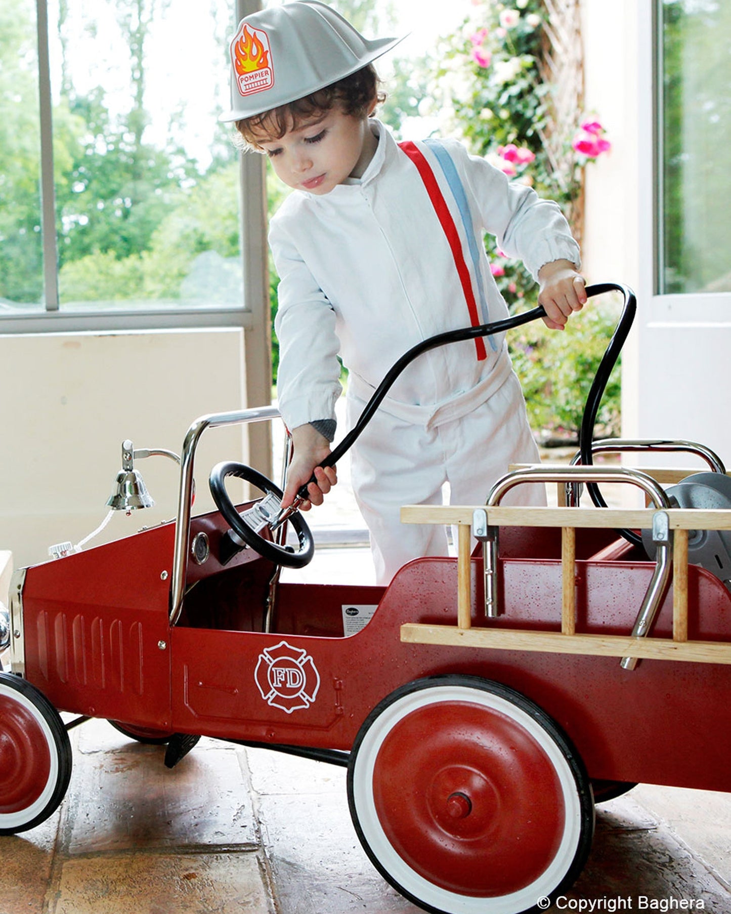 Ride-On Fireman Pedal Car Red