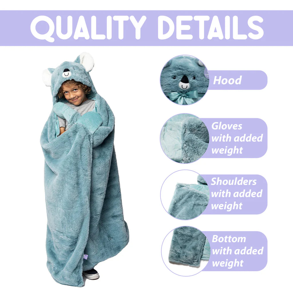 Koala Sensory Weighted Stuffed Animal Robe Hoodie Blanket