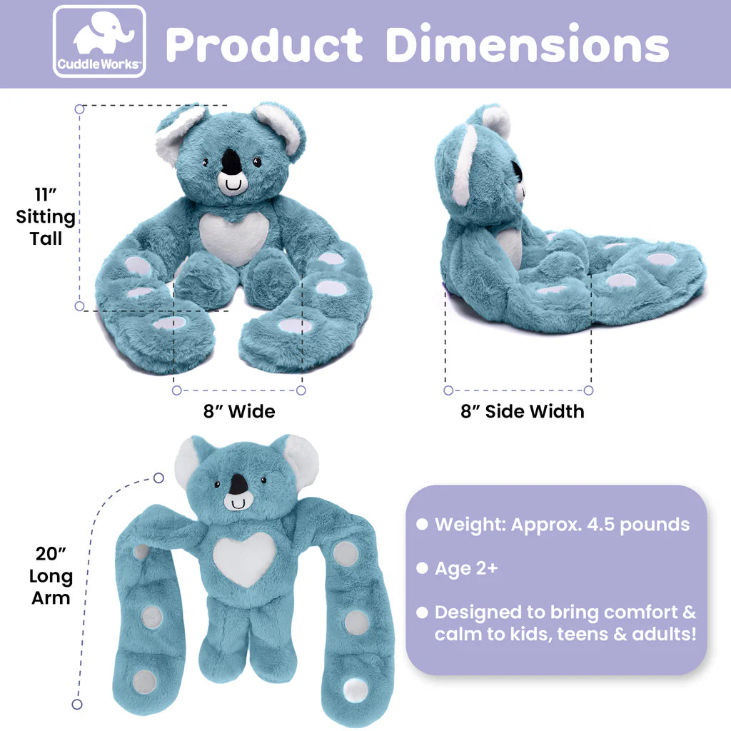 Cuddle Works Weighted Sensory Plush Toy Koala Hugger