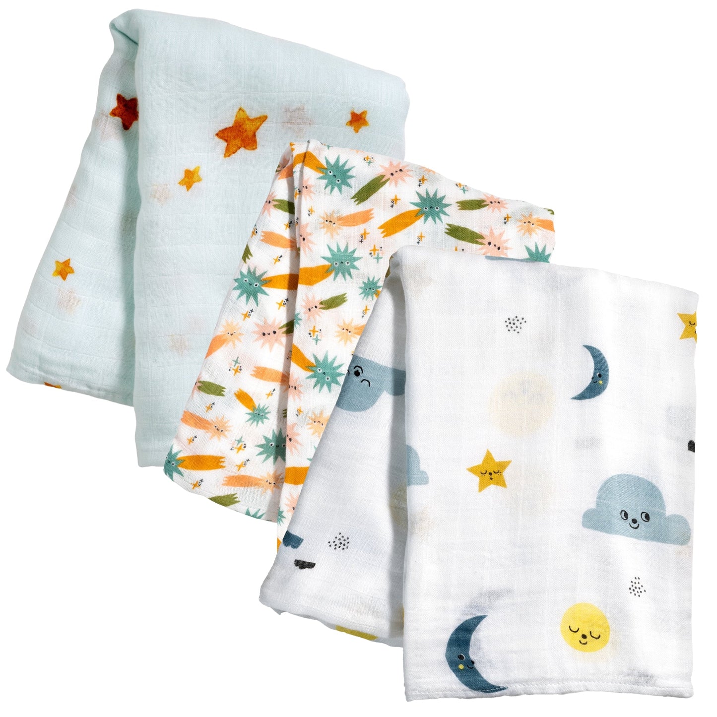 Moon & Stars Swaddle 3-Pack