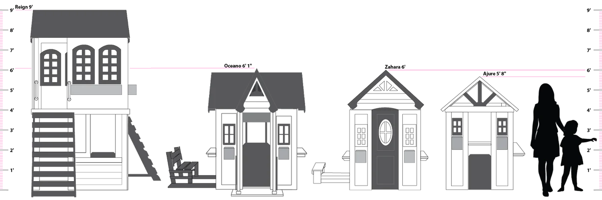 Reign Two Story Playhouse with optional Reign Swing Attachment