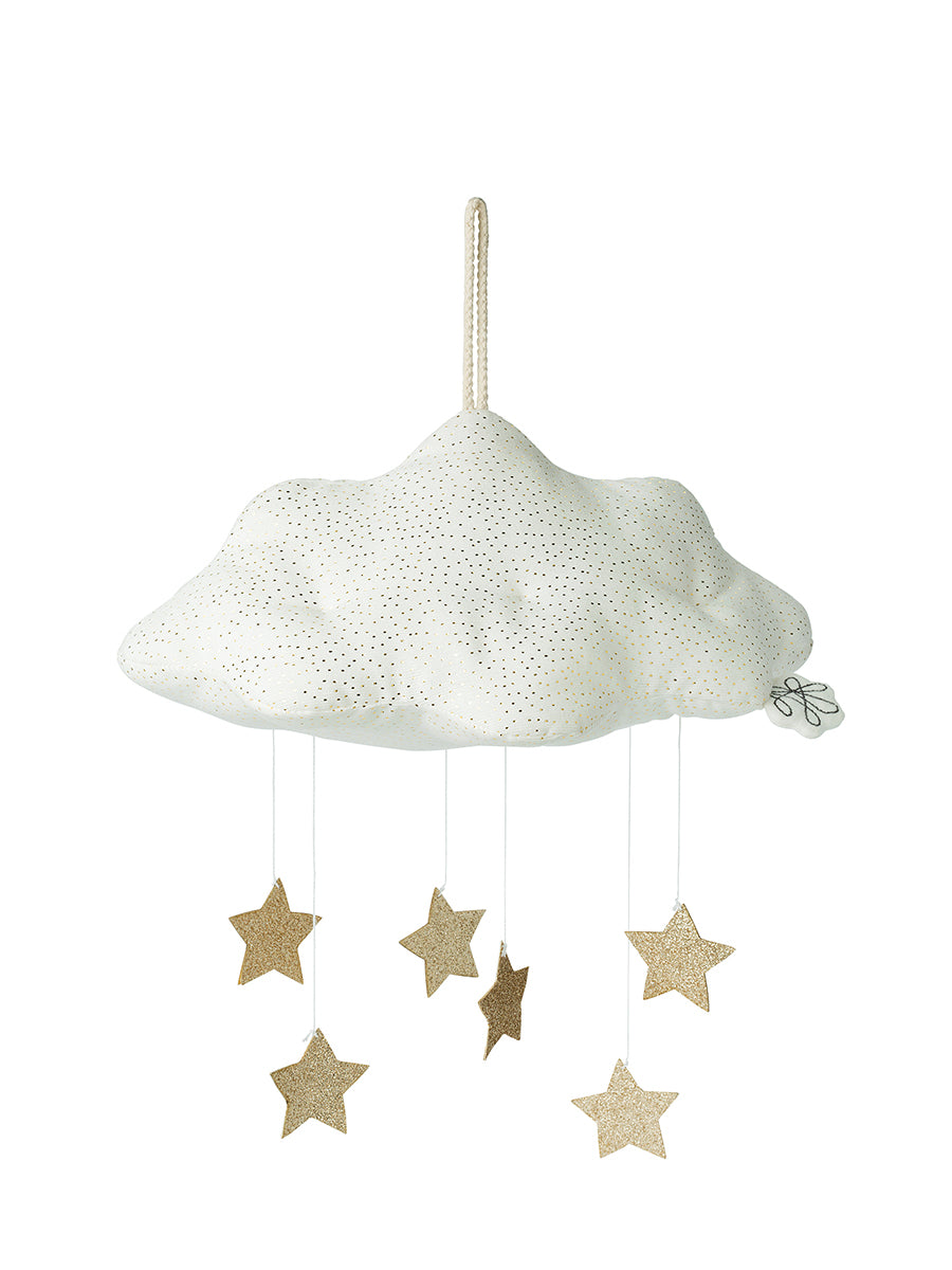 Plush PICCA LOULOU CLOUD Corduroy White with stars 13"