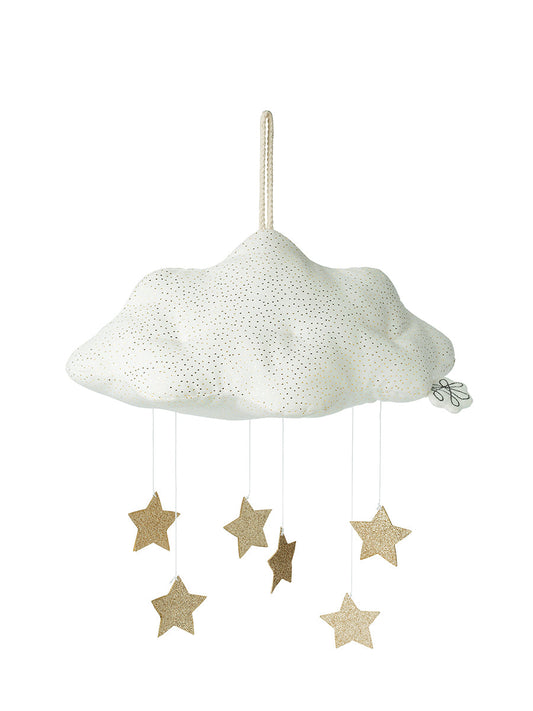 Plush PICCA LOULOU CLOUD Corduroy White with stars 13"