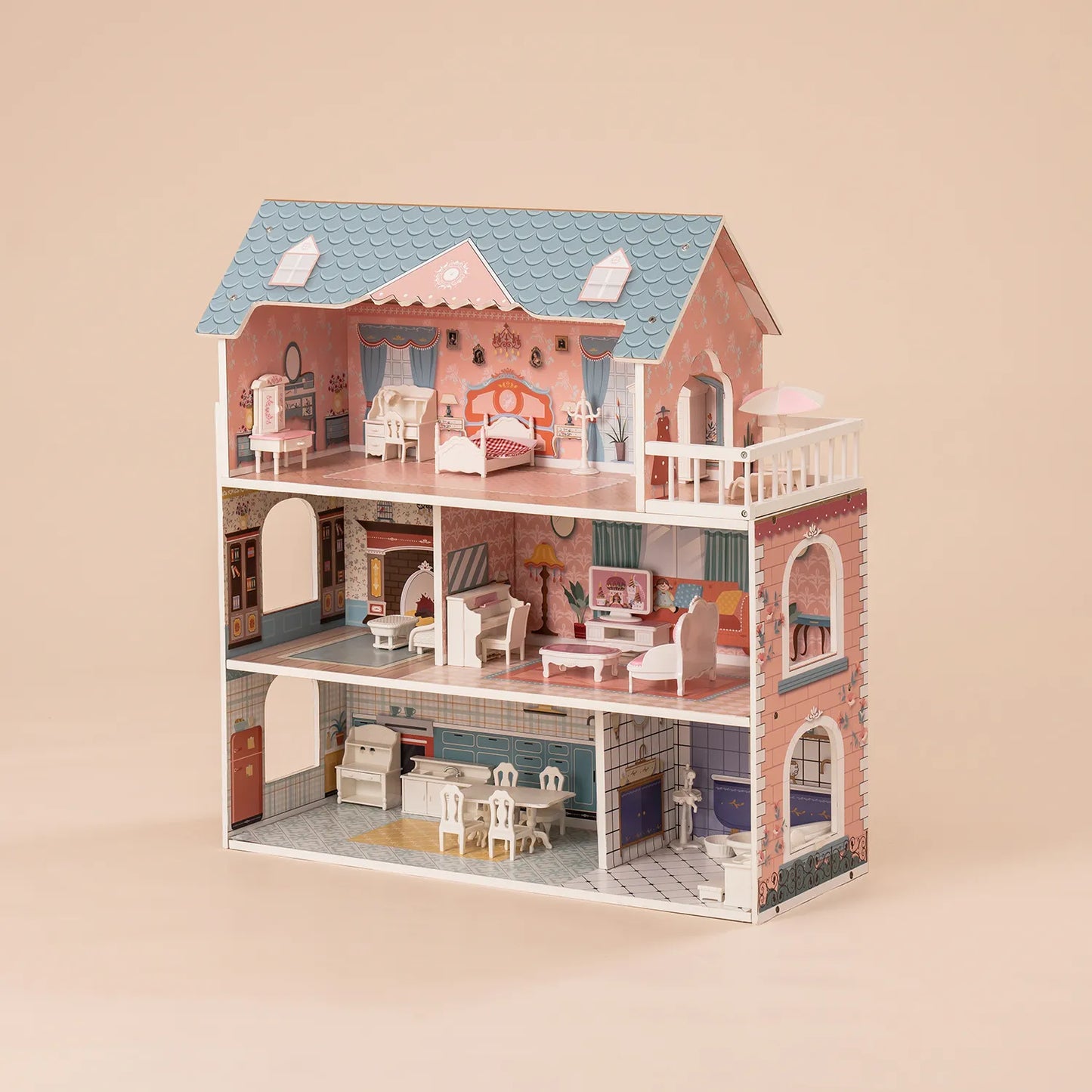 Grand Manor Doll House with Accessories - Oliver Ruffus