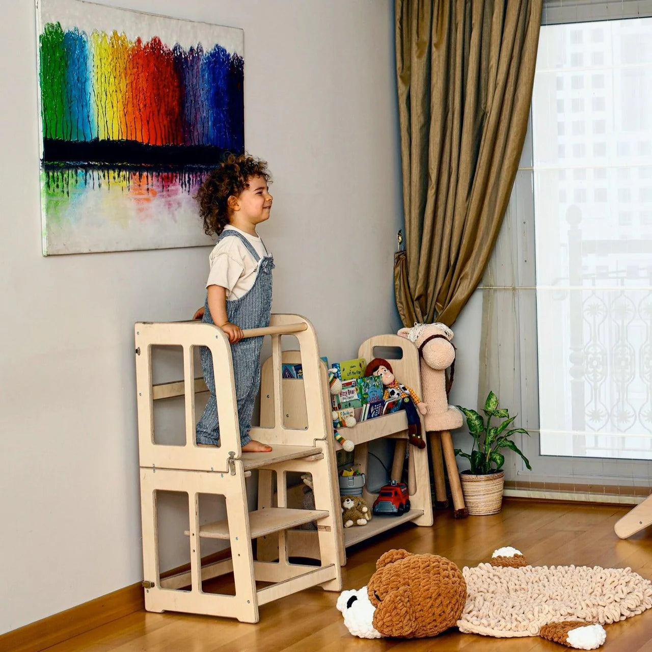 2in1 Montessori Learning Tower & Desk - Oliver Ruffus