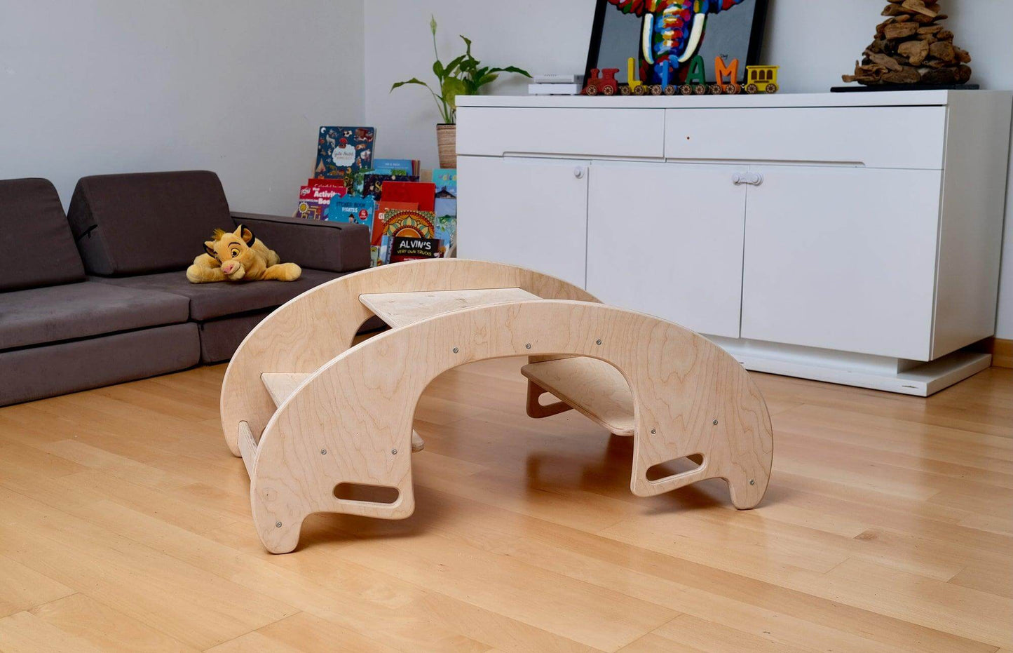 2in1-Montessori Wooden Seesaw-Table Chair Set