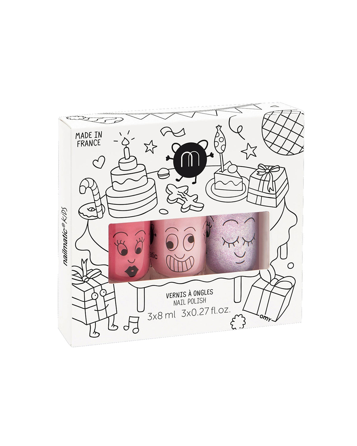 Nailpolish for Kids Set of 3 LAS PARTY